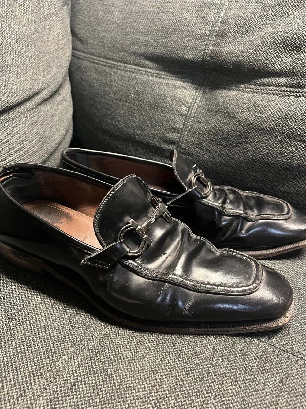 Salvatore Ferragamo Men's Black Leather Bit Loafers - Picture 2 of 5